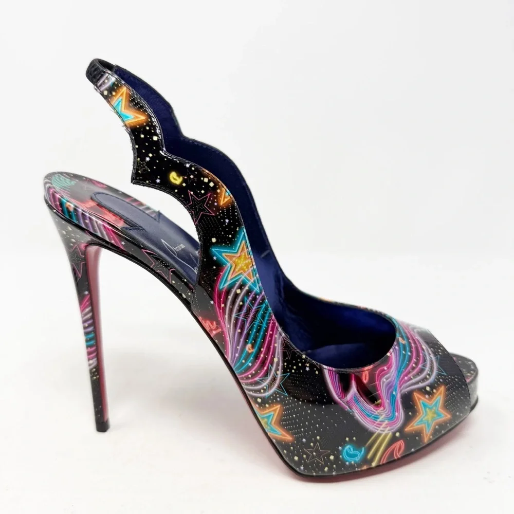 Christian Louboutin Hot Chick Sling Alta 120 Heels Womens EU 36 - Picture 7 of 11